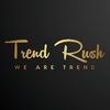 Trend rush writeen in golden color