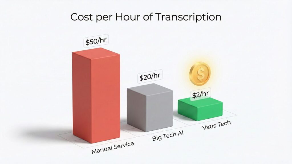 Cost comparison of transcription services 2026.