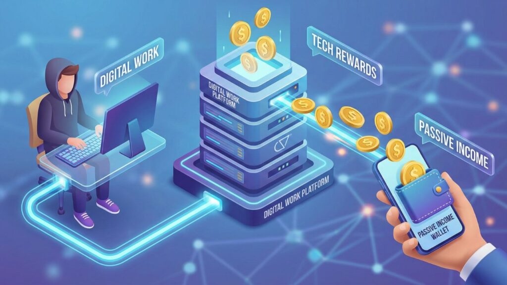 Illustration of the Certiverse revenue-sharing model where subject matter experts earn money for contributing questions.